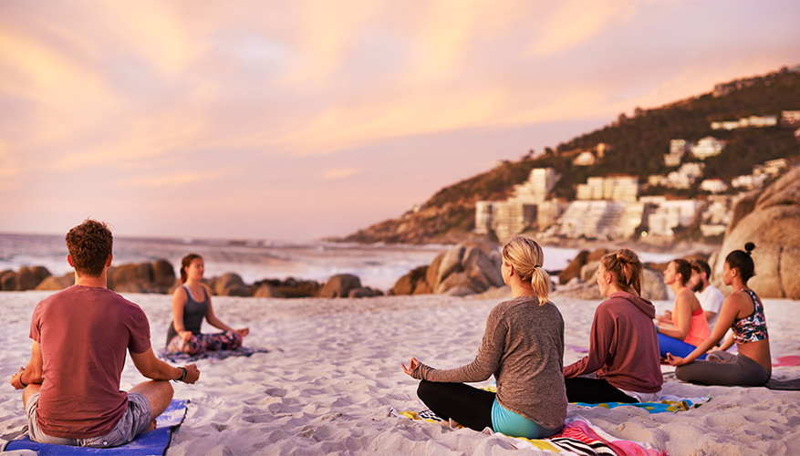 Yoga on the beach